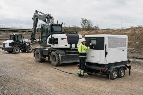 Mobiel laden voor elektrische bouwmachines