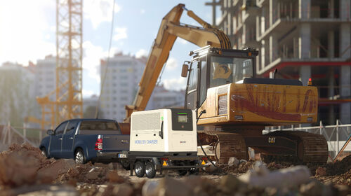 Het laatste nieuws van het bedrijf over Hoe mobiele EV-batterijladers van Door Energy hoge rendementen opleveren voor apparatuurverhuurbedrijven