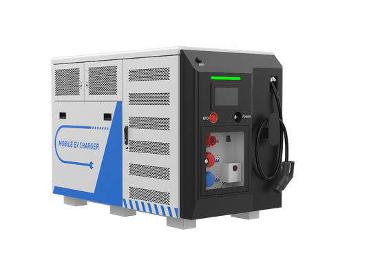100KW mobiele EV-oplaadstation 170A Draagbare nood-EV-oplader voor vrachtwagens
